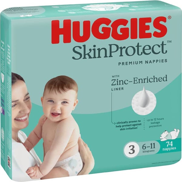 Huggies Skin Protect Nappies Crawler Boys & Girls 6-11kg Size 3 74pack Carousel 1