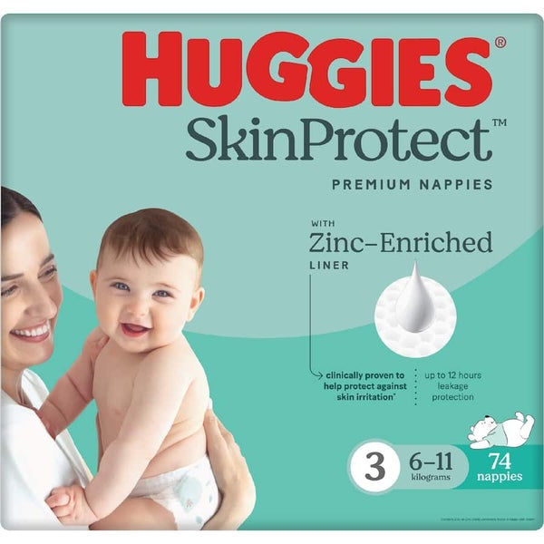Huggies Skin Protect Nappies Crawler Boys & Girls 6-11kg Size 3 74pack Carousel 2