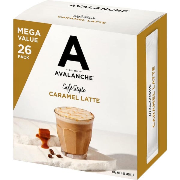 Avalanche Coffee Sachets Cafe Style Caramel Latte 26 pack 416g Carousel 1
