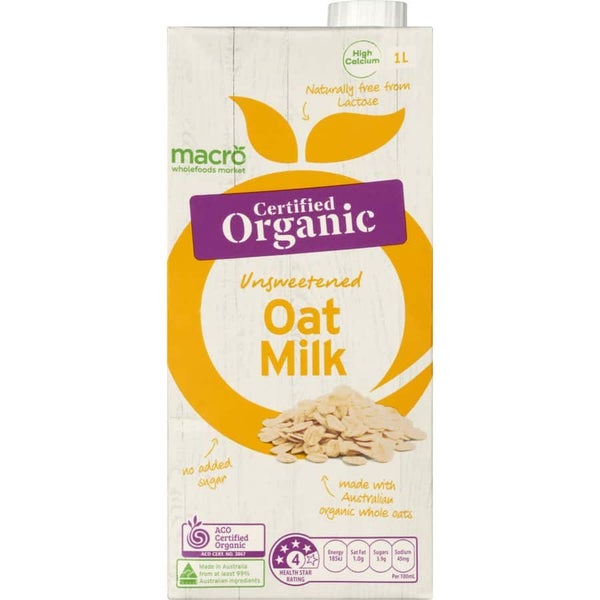 Macro Organic Oat Milk Unsweetened 1L Carousel 2