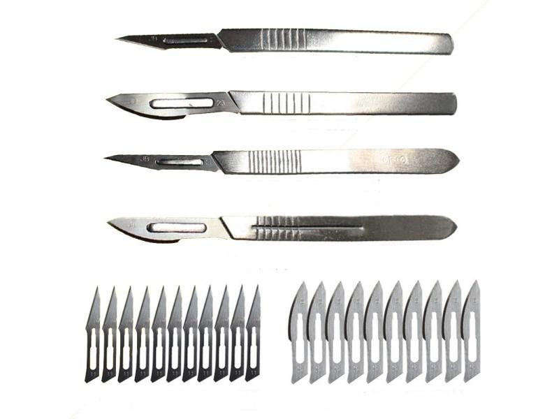 Carbon Steel Surgical Scalpel Knives 11# 23# Blades With Handle Scalpel DIY Carousel 2