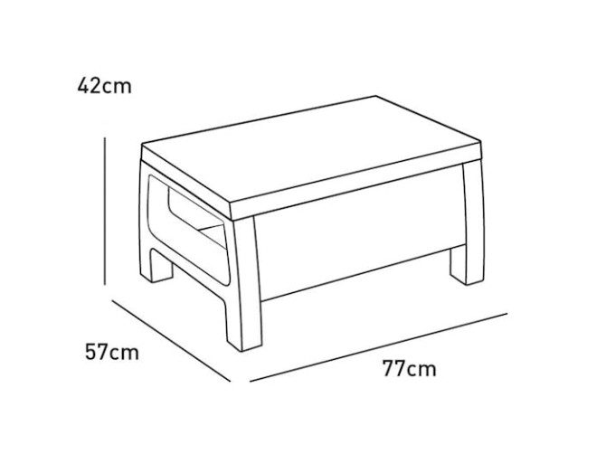 Keter Corfu Coffee Table Charcoal Carousel 4