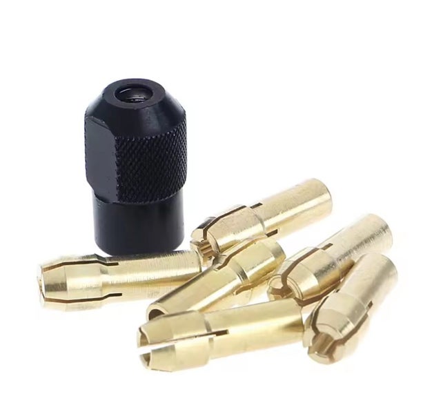 7pcs/lot dremel Brass Collet 1.0/1.6/2.0/2.4/3.0/ +dremel check M8*0.75 Carousel 2
