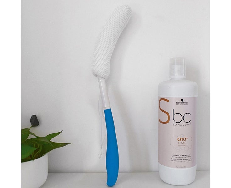 Long handle bath brush, bath body brush, non-slip handle body brush scrubbing Carousel 9