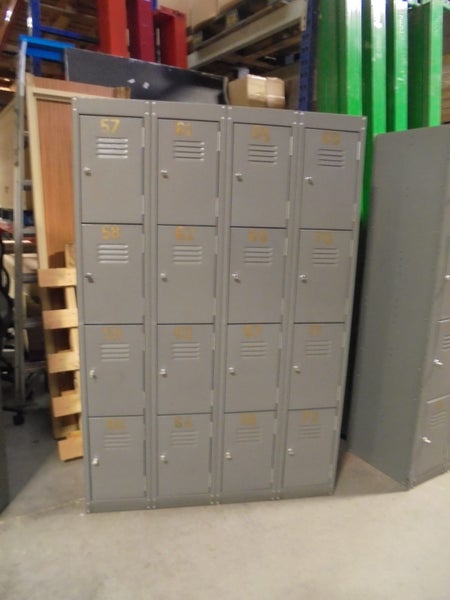 Locker 4 Tier 4 Bank Grey Carousel 1