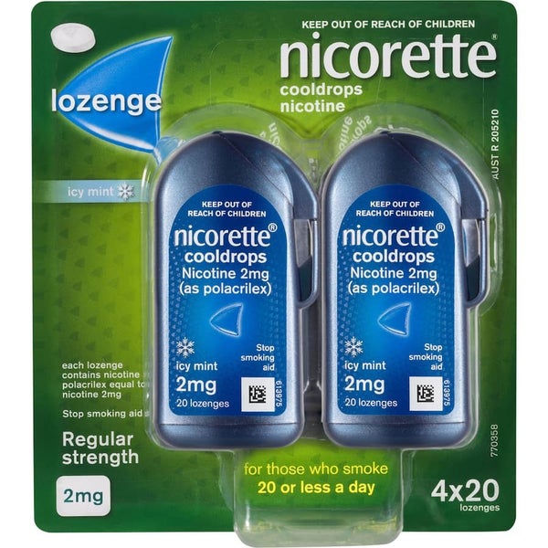 Nicorette Smoking Remedy Cooldrops 2mg 80pack Carousel 1