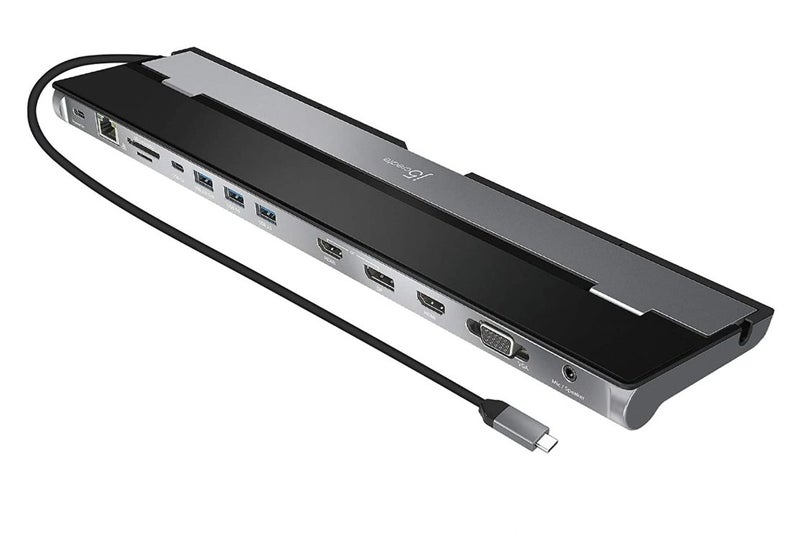 J5create JCD543 USB-C 100W Power Delivery Triple Monitor Docking Station Carousel 2