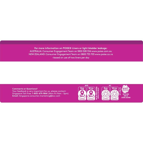 Poise Liners Extra Long Value Pack 44pack Carousel 7