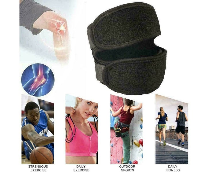 Adjustable Knee Support Patella Straps Neoprene Brace Guard Fastener Sports H Carousel 5