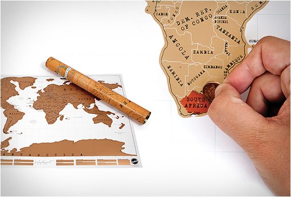 Large Scratch The World Map Carousel 2