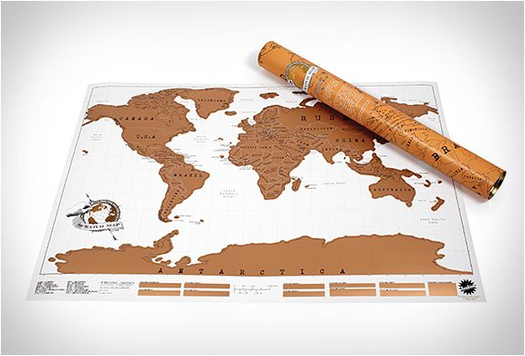 Large Scratch The World Map Carousel 4