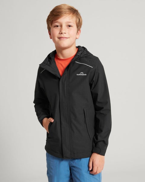 Kathmandu Boys' Andulo 2-layer Rain Jacket Carousel 1