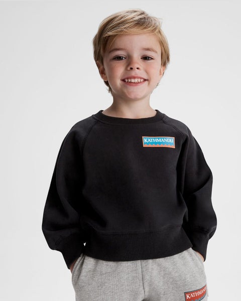 Kathmandu Kids' Heritage Logo LT BB Crew Sweatshirt Carousel 1