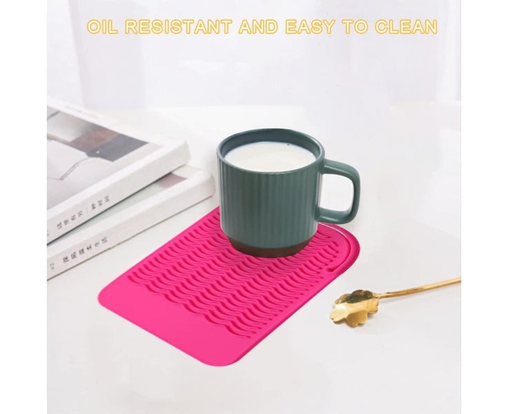 Heat Resistant Silicone Mat Pouch, Styling Tools Heat Mat, Silicone Anti-Heat Carousel 5