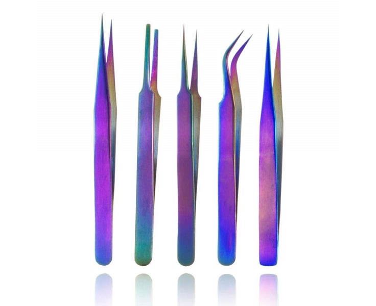 Stainless Steel Tweezers Kit Anti-Static Precision Tweezers Set For Eyelash E Carousel 1