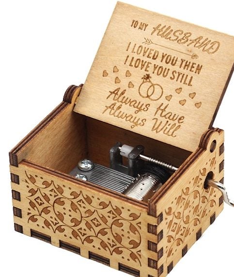 Wooden musical box -To my husband Carousel 1