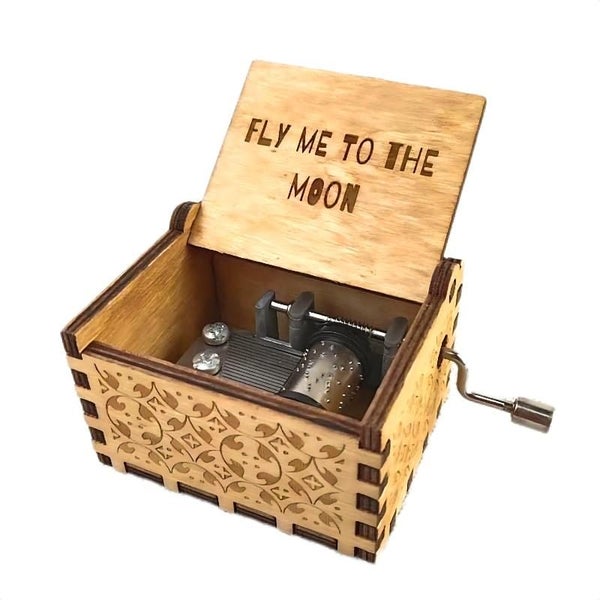 Wooden musical box - Fly me to the moon Carousel 1