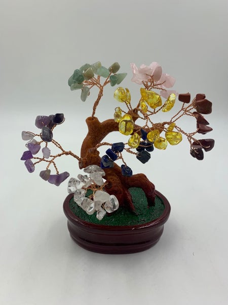 7 Chakra gemstone Bonsai Tree Carousel 1