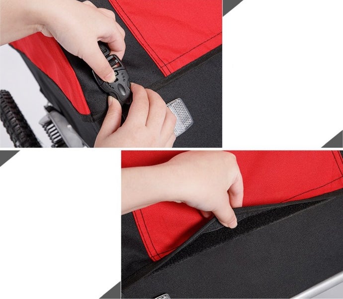 Bike Trailer - Foldable, Luggage Carrier, Pet Trailer, Grey Carousel 8