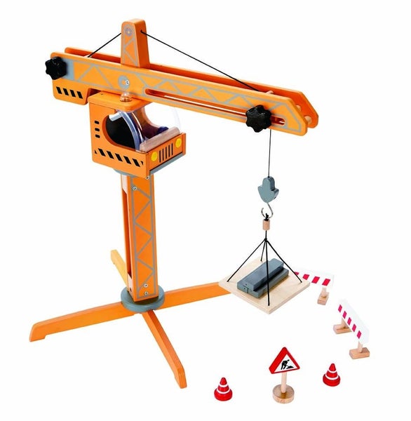 10pc Hape Crane Lift Construction Vehicle Play Set Wood Toy Kids Toddler 3y+ ORG Carousel 4