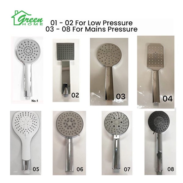 Value Mains/Low Pressure Shower Head Carousel 1