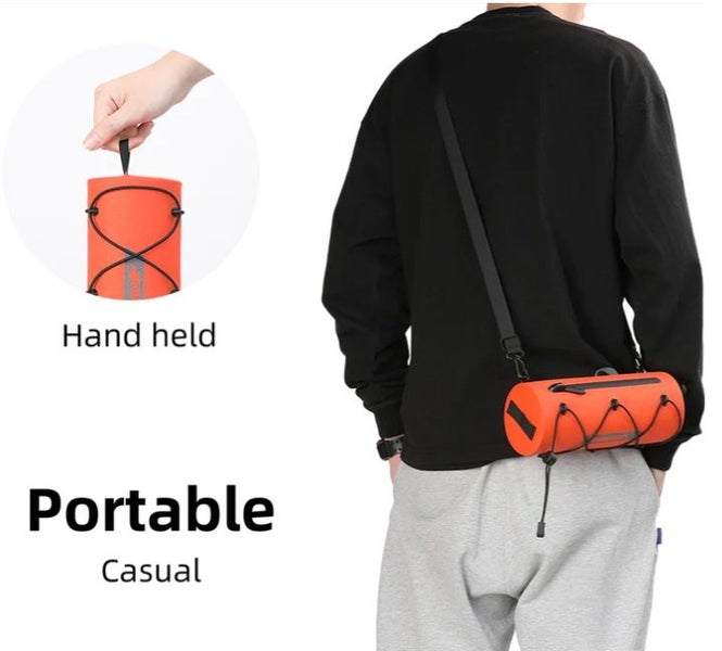 RHINOWALK Waterproof Handlebar Roll Bag - 2.4 Liter, Orange, high quality Carousel 13