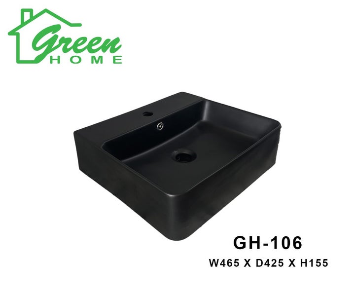Artistic Countertop Basin - Matt Black GH106 Carousel 1