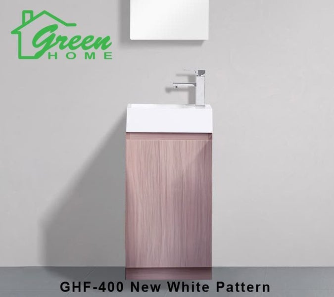 400mm Plywood Floor Standing Vanity - White Pattern Carousel 1