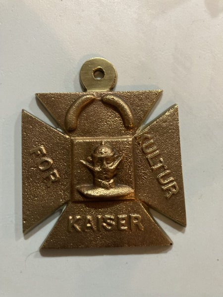 WW1 Kultur Cross British anti German propaganda Large Iron Cross Medal Carousel 1