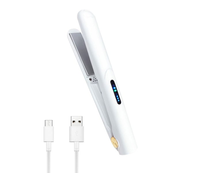 Cordless Flat Iron Hair Straightener for Bangs, Mini Rechargeable Travel Hair Carousel 1
