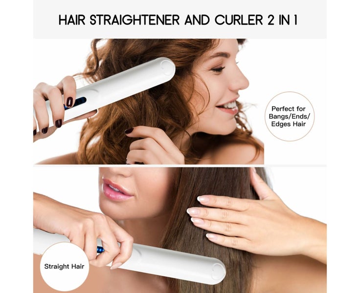 Cordless Flat Iron Hair Straightener for Bangs, Mini Rechargeable Travel Hair Carousel 2