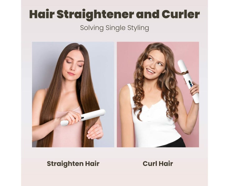 Cordless Flat Iron Hair Straightener for Bangs, Mini Rechargeable Travel Hair Carousel 6