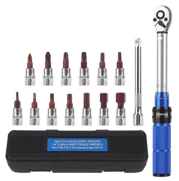 LeBycle Bike Torque Wrench Set Hex Tool Set - 2-24Nm, 15pcs, professional Carousel 2