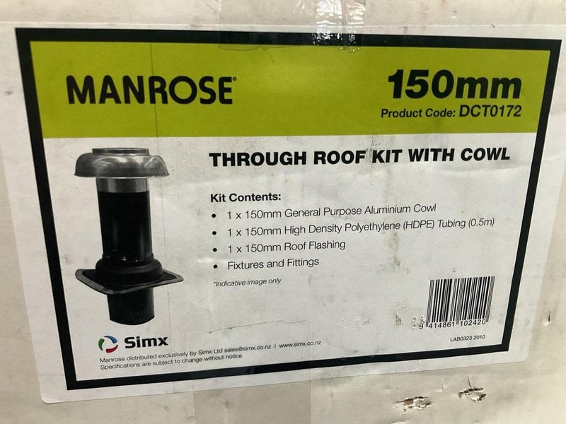 Manrose 150mm Through Roof Kit With Cowl Carousel 1