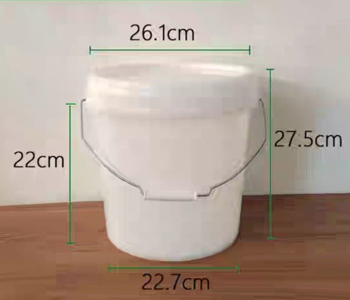 plastic round bucket with lid 10L semi transparent Carousel 2