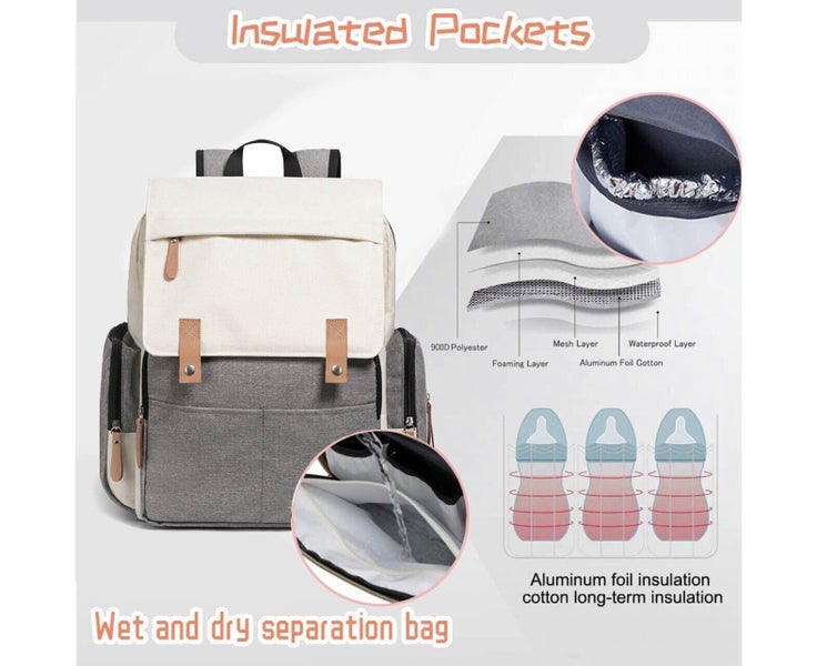 Multifunctional Baby Diaper Backpack Changing Bag Nappy Mummy Bag Carousel 2