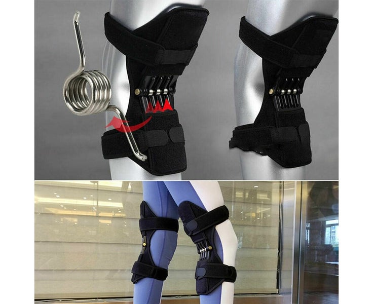 2PCS Power Spring Knee Pads brace Leg Support Rebound Lift Stabilizer Joint Carousel 8