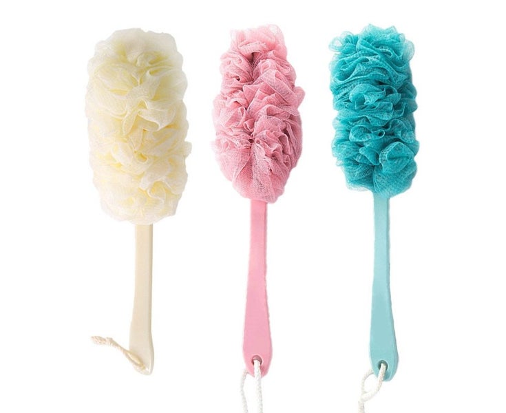Daxstar 3 Pack Back Scrubber for Shower Long Handle Soft Nylon Mesh Bath Ball Carousel 1