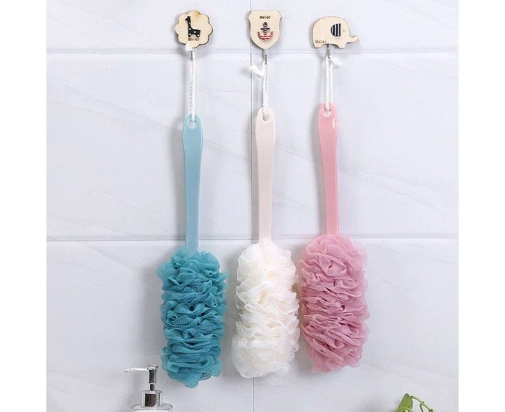 Daxstar 3 Pack Back Scrubber for Shower Long Handle Soft Nylon Mesh Bath Ball Carousel 5