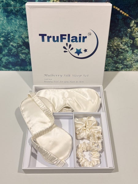 5 piece Set (Eye Masks & Scrunchies) - 100% Pure Mulberry Silk Carousel 2