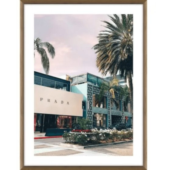 Prada Palms Glass Framed Wall Art Carousel 1