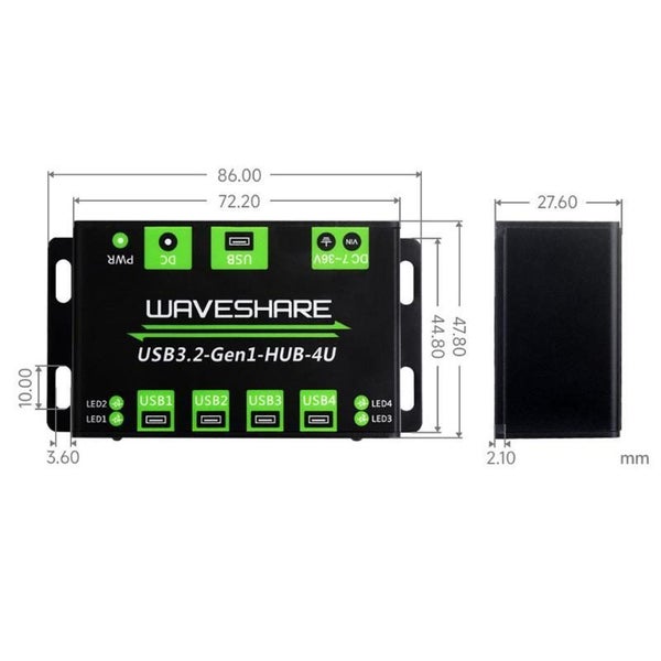 4-Port Usb 3.2 Hub With Metal Case Carousel 7