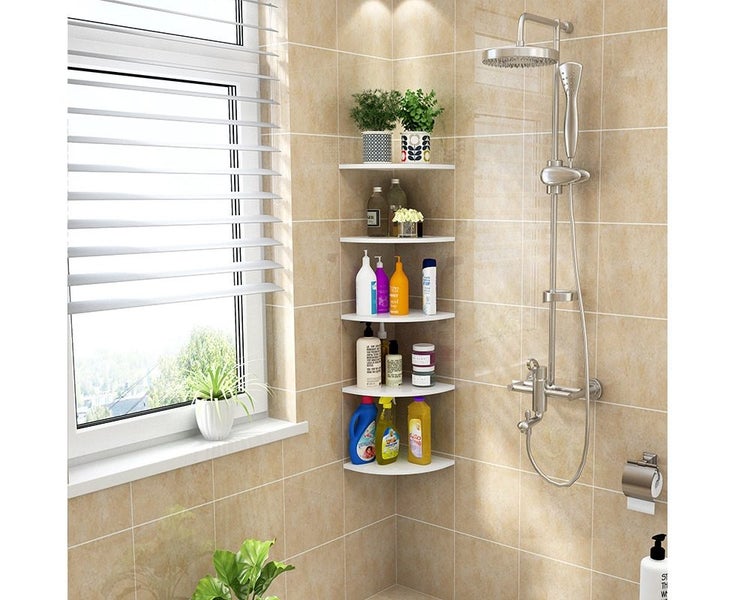 3pcs Corner Wall Shelf White 3 Tier Floating Corner Shelf Wall Shelf Carousel 7