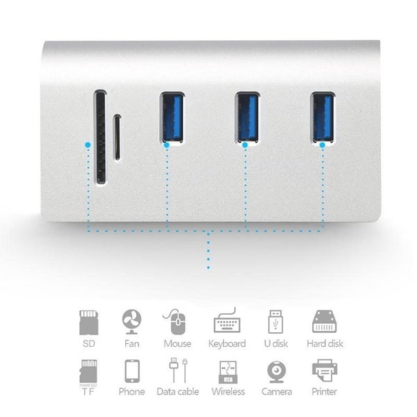 High Speed Usb 3.0 Splitter Hub Adapter White Carousel 2