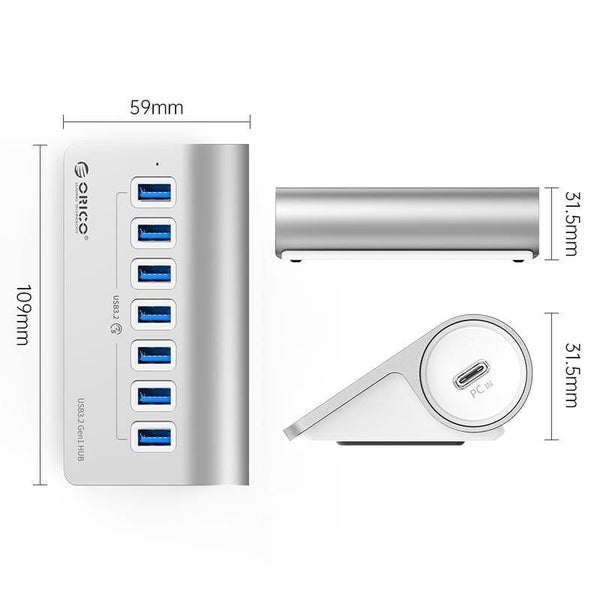 7-Port Usb 3.2 Gen1 Hub With 0.5M Cable Carousel 9