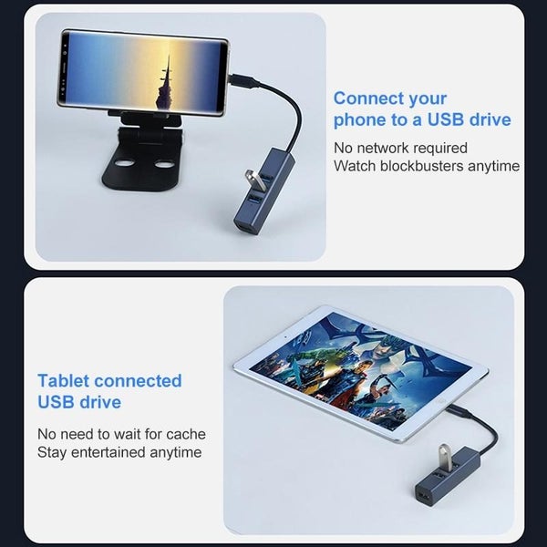 4-In-1 Usb3.0 + Dual Usb2.0 + Rj45 Hub Adapter Carousel 7
