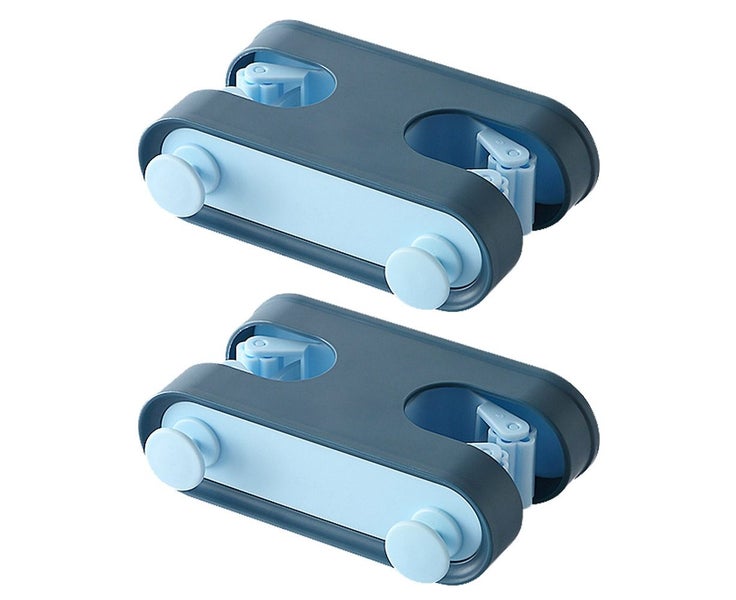 Mop Broom Holder,2pcs Wall Mounted Organizer Self Adhesive Storage Rack Hange Carousel 1