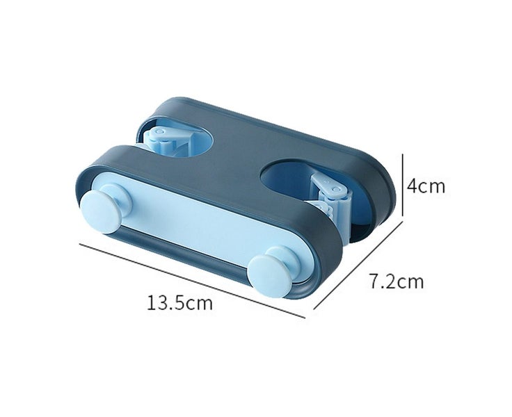 Mop Broom Holder,2pcs Wall Mounted Organizer Self Adhesive Storage Rack Hange Carousel 2