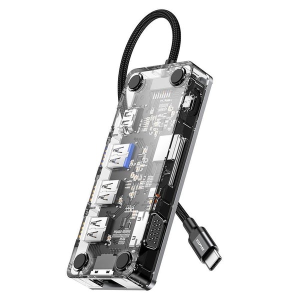9-In-1 Multi-Function Type-C Hub Adapter Grey Carousel 1