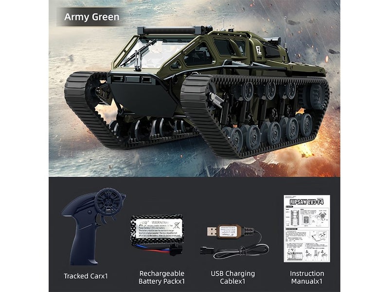 Off-Road RC Tank – 8KM/H Speed w/Phantom Light Carousel 1